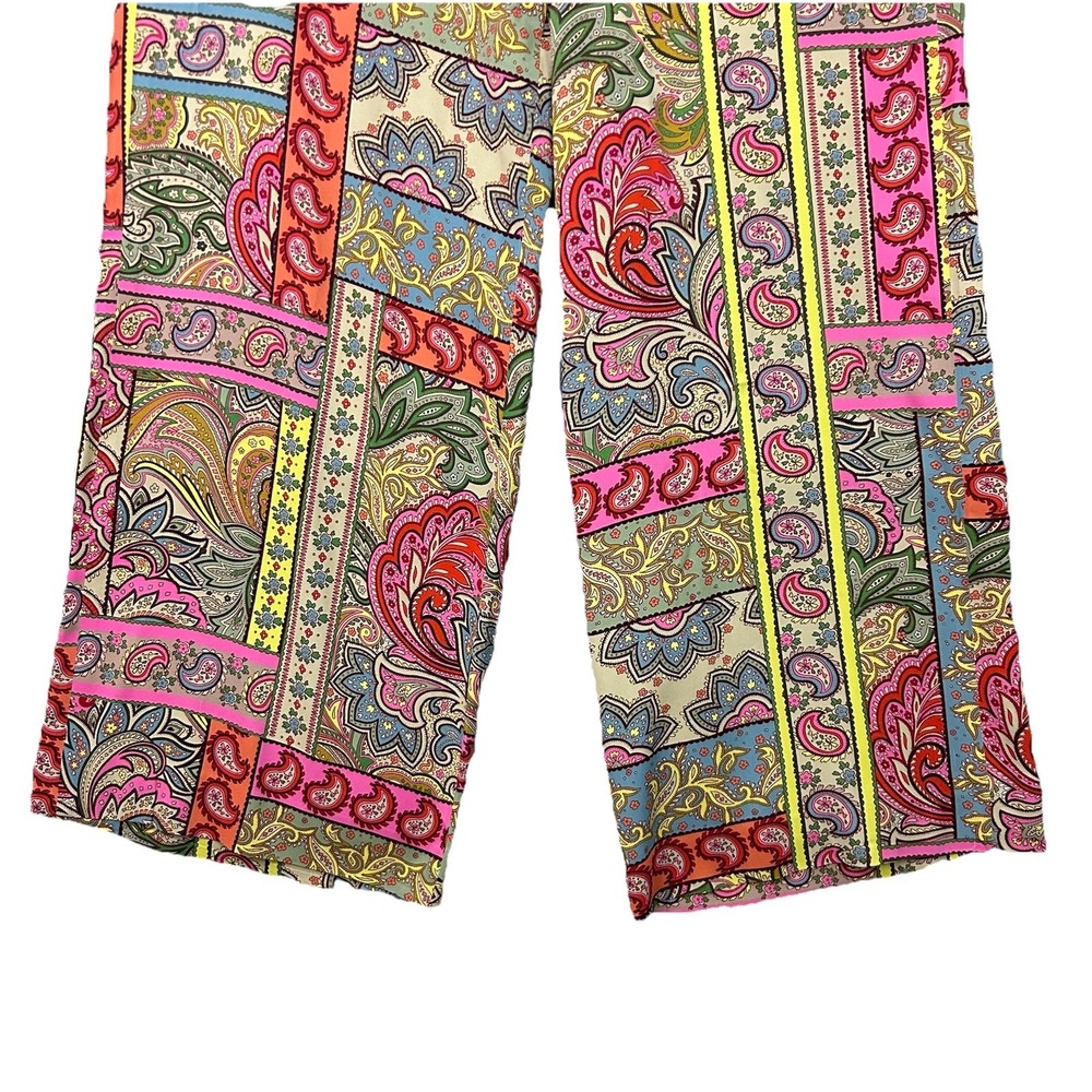 Boden Pants Patchwork Paisley Wide Leg Multicolor Women's US12/UK16 - Picture 5 of 12